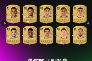 FC26官方西甲球員評分榜：姆巴佩91最高，貝林厄姆90，亞馬爾89