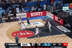 神來(lái)之筆！席爾瓦后場(chǎng)扔出超遠(yuǎn)壓哨 球神奇打板進(jìn)筐