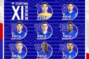 2025華潤飲料中超聯(lián)賽第24輪 上海申花vs山東泰山首發(fā)名單