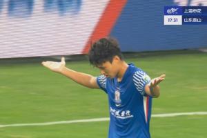 這球漂亮??！汪海健角球直接破門，做攤手慶祝！申花1-0泰山！