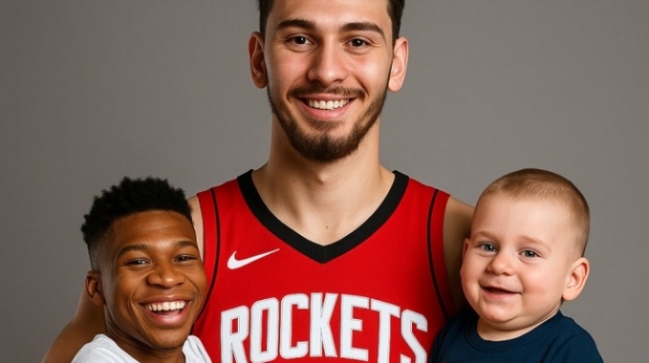 字寶貝+約寶貝！??美網(wǎng)友AI打趣：申京爸爸和他的倆兒子