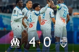 馬賽4-0大勝洛里昂：格林伍德點射破門，帕瓦爾斬獲馬賽生涯首球