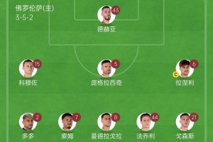 那不勒斯vs佛羅倫薩首發(fā)：德布勞內(nèi)霍伊倫先發(fā)，哲科德赫亞出戰(zhàn)