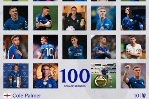 4700萬(wàn)歐購(gòu)入已45球28助攻！切爾西官推紀(jì)念帕爾默百場(chǎng)里程碑