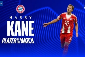 雙響+2關(guān)鍵傳球，凱恩當(dāng)選拜仁3-1切爾西一役全場最佳