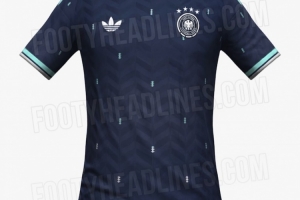 德國隊(duì)2026世界杯客場球衣揭曉：深海軍藍(lán)搭配白色、薄荷色細(xì)節(jié)