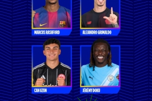 歐冠今日最佳進(jìn)球候選：拉什福德、格里馬爾多、烏尊、多庫在列