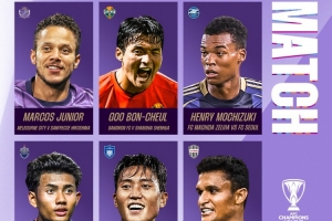 亞冠精英聯(lián)賽首輪最佳候選：破門申花、蓉城和海港的3名球員入圍