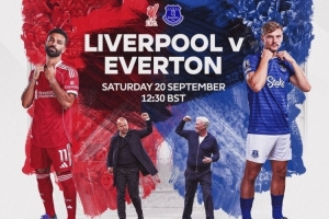 英超官方曬海報預(yù)熱默西賽德郡德比：紅色還是藍色？