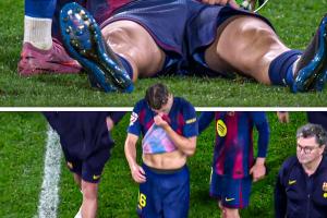 希望沒大事，費爾明疑似腹股溝受傷，哭著離開球場