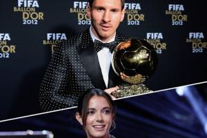 本世紀(jì)連續(xù)三年榮膺金球獎(jiǎng)的兩位球員：??梅西、??邦馬蒂