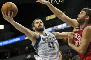 邁克爾-比斯利：凱文-樂(lè)福森林狼時(shí)期就是個(gè)猛獸 經(jīng)?？诚?0+20