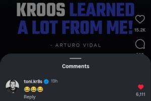 比達(dá)爾自曝曾教青年時(shí)的克羅斯踢球，后者本人回應(yīng)：??????