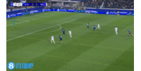 這球漂亮，布魯日球員弧頂處晃開防守兜射破門，亞特蘭大主場落后