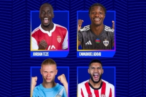 歐冠本周最佳進(jìn)球候選：哈蘭德、塞巴里、阿代伊、特澤在列