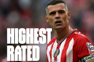 桑德蘭官方吹扎卡，他是WhoScored本賽季英超評(píng)分最高的中場(chǎng)