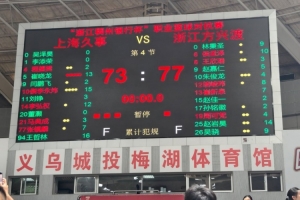 廣廈熱身賽77-73勝上海 趙巖昊14分 王哲林16分&張鎮(zhèn)麟7分