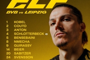 多特對陣萊比錫首發(fā)：吉拉西、薩比策、阿德耶米、施洛特貝克在列