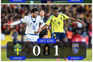 比國足高3位!世界第91科索沃世歐預雙殺瑞典0丟球 大概率進附加賽