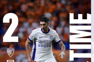 全場比賽結(jié)束，津門虎隊客場0:2負于云南玉昆