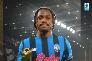 小角度爆射破門！盧克曼當(dāng)選亞特蘭大vs米蘭全場最佳球員