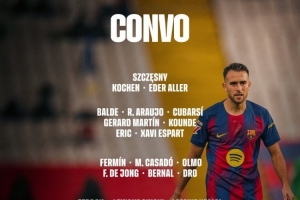 巴薩對陣埃爾切大名單：萊萬、奧爾莫回歸，佩德里、拉菲尼亞缺席