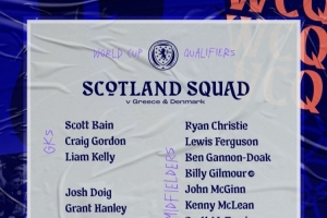 蘇格蘭名單：羅伯遜、麥金、蒂爾尼、麥克托米奈、吉爾莫在列