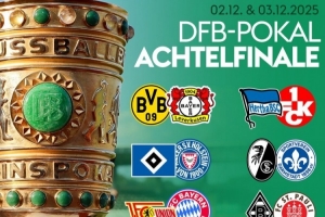 德國杯1/8決賽對陣：多特vs勒沃庫森，柏林聯(lián)合vs拜仁