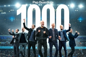 對陣?yán)锲謱⑹枪蠋泩?zhí)教生涯第1000場比賽，曼城曬海報預(yù)熱