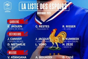 法國U21名單：約羅、特爾、馬尤盧、烏戈丘庫、奧多貝爾入選