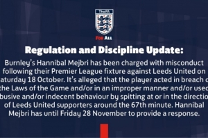 官方:漢尼拔因向利茲聯(lián)球迷吐口水而被指控 球員需本月28日前回應(yīng)