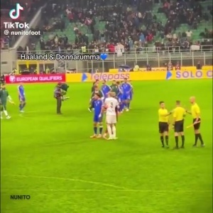 意大利無緣直通！哈蘭德?lián)肀О参筷?duì)友多納魯馬后，才加入挪威慶祝