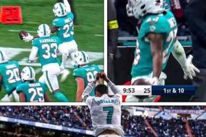 伯納烏再現(xiàn)C羅Siu慶祝！NFL西班牙賽，球員與伯納烏球迷激情同Siu