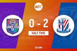 半場-申花2-0津門虎 阿蘇埃破門吳曦點(diǎn)射實(shí)時積分申花將無緣奪冠