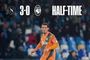 意甲聯(lián)賽上半場(chǎng)結(jié)束時(shí)3球領(lǐng)先，那不勒斯上次做到還是2022年10月