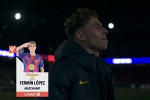 1球1關(guān)鍵傳球+3造犯規(guī)！官方：費(fèi)爾明當(dāng)選巴薩vs畢巴全場(chǎng)MVP