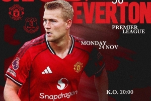 能否殺進前四？曼聯發(fā)布對陣埃弗頓海報：德里赫特單人出鏡