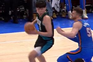 超越周琦！楊瀚森夢幻腳步打哈滕2+1 生涯總得分26分已超越周琦！