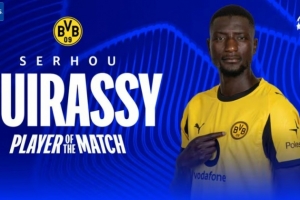 梅開(kāi)二度！歐冠官方：吉拉西當(dāng)選多特4-0比利亞雷亞爾全場(chǎng)最佳