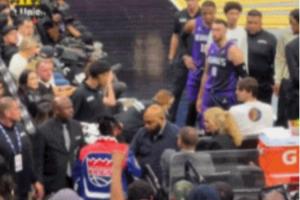 這是真看不下去了！國王球迷在主場與拉文對噴 被保安請出場