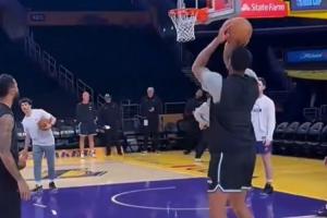 太久沒回洛杉磯生疏了？濃眉賽前熱身手感糟糕 連丟6記中投！