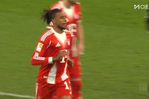 大腿來了！奧利塞下半場(chǎng)開始前替補(bǔ)登場(chǎng)，換下萊默爾