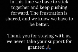 熱刺3連??！中場薩爾發(fā)文致歉：我們同樣感到沮喪，感謝球迷支持