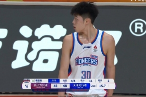 敢打敢拼！19歲小將蔣祺禹不虛孫銘徽 半場4中4拿到11分2助