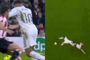 戲耍！姆巴佩卸球轉(zhuǎn)身擺脫+變向過人射門，對手上手+放鏟都沒攔住