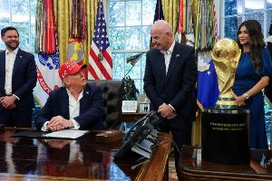 TA：特朗普將獲首屆國際足聯(lián)和平獎，并在世界杯抽簽儀式發(fā)表講話