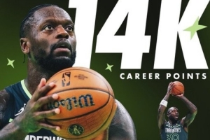 小小里程碑！森林狼官方曬圖：蘭德?tīng)柹目偟梅滞黄?4000