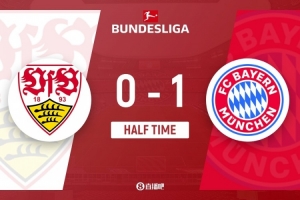 半場-拜仁1-0斯圖加特 萊默爾寫意破門奧利塞助攻納泰伊進(jìn)球越位