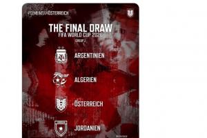 社媒遭刷屏！奧地利足協(xié)發(fā)布世界杯分組圖，用的阿根廷二星logo