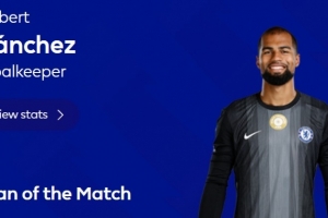 英超官方：羅伯特·桑切斯當(dāng)選伯恩茅斯vs切爾西全場MVP